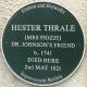 Plaque commemorating <a href='getperson.php?personID=I87&tree=tree01'>Hester Lynch Thrale née Salusbury</a>'s place of death.